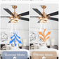 Contemporary Black Iron Reversible Fandelier Ceiling Fan