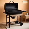 Barrel Charcoal Grill Thermometer With Adjustable Vents