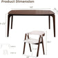 Contemporary Walnut Veneer Dining Table Set Chairs
