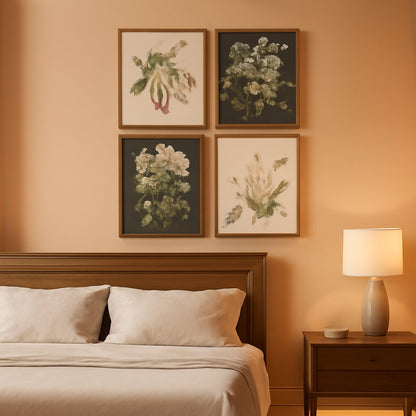 Framed Botanical Wall Art Set ElevenByFourteen Inches