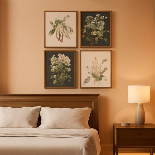 Framed Botanical Wall Art Set ElevenByFourteen Inches