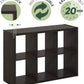 Six Cube Reversible Bookcase With Black Oak Finishes