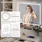 White Vanity Table Set With Extra Large Storage Drawers