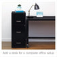 Cooper 3-Drawer Letter File Cabinet Black for Office