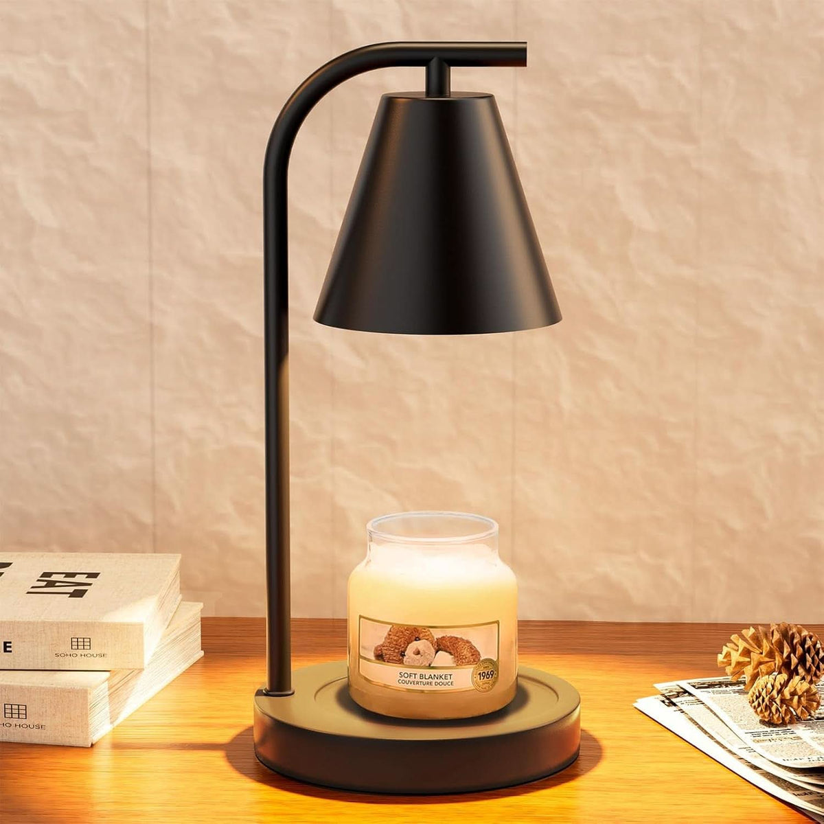Black Aromatherapy Illuminations Candle Warmer Lamp