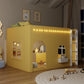 Primrose Yellow Full Size Kids Loft Bed With PlayArea