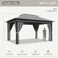 10x13 Outdoor Gazebo Integrated Mosquito Netting Grey