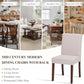 Beige Upholstered Parsons Dining Chairs Hardwood Legs