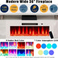 White 36-Inch Electric Fireplace TV Stand With 70-Inch LED Entertainment Center