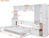 Queen Murphy Wall Bed With Integrated Closet Drawers