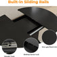 Expandable Charcoal Circular Dining Table 43in 59in