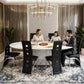 Ergonomic Black Upholstered Dining Chairs With Legs