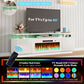 White 36-Inch Electric Fireplace TV Stand With 70-Inch LED Entertainment Center