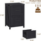 Black Farmhouse Vertical Adjustable File Cabinet Drawer