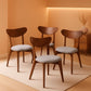 Curved Back Upholstered Contemporary Dining Chairs Four