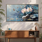 Elegant Floral Lotus Canvas Wall Art 40x20 Framed Canvas