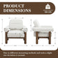 Beige Boucle Upholstered Barrel Chair With SolidWood