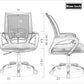 Orange Desk Mesh Chair With Adjustable Lumbar Support