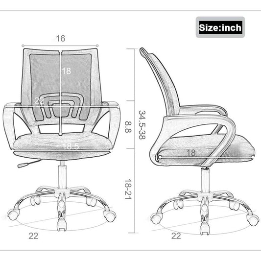 Ergonomic Pink Office Chair With Back Support For Home Office-1