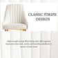 White Velvet Upholstered Dining Chairs Metallic Legs