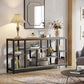 Grey Industrial Grade Console Sofa Table 70Inch Shelves