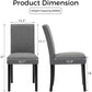 Gray Modern Fabric Upholstered Dining Chairs Set Of 4