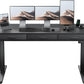 Electric Height Adjustable Desk Black 55x28 Inches