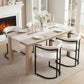 White Sherpa Upholstered Barrel Dining Chairs Pair