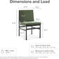 Odelia Olive Green Velvet Dining Chairs With Removable Cushion Covers
