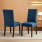 Biony Blue Fabric Dining Chair Set of 2 With Nailhead Trim