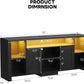 Eighty Inch TV Stand With Integrated LED Entertainment