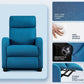 Blue Fabric Recliner Chair For Living Room Comfort