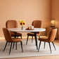 Brown Armless Modern Dining Room Sleek Chairs Set Of Four