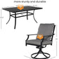 7 Piece Patio Dining Set For 6 With Swivel Chairs And Olefin Cushions