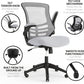 Kelista Dark Gray Mesh Mid Back Office Chair For Desk