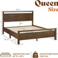 Queen Size Hardwood Platform Bedroom Frame Headboard