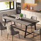 70.87 Inch Dining Table For 8 With Metal Frame In Gray