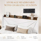 White Velvet Upholstered Bed Frame With USB Type C Ports