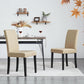 Khaki Upholstered Parson Dining Chair Set 4 Wood Legs