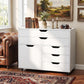 Rolling File Cabinet Five Drawers White Organizer Pro