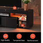 63 Inch Black LED TV Stand With 2 Drawers For Living Room-3