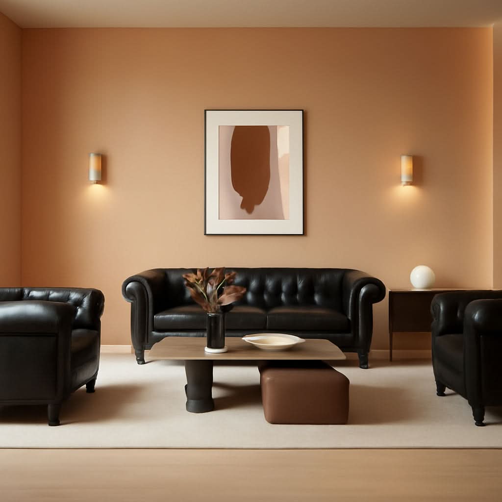 3 Piece Living Room Sectional Sofa Set Black Modern-0