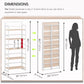 Natural White Five Tier Freestanding Storage Bookcase