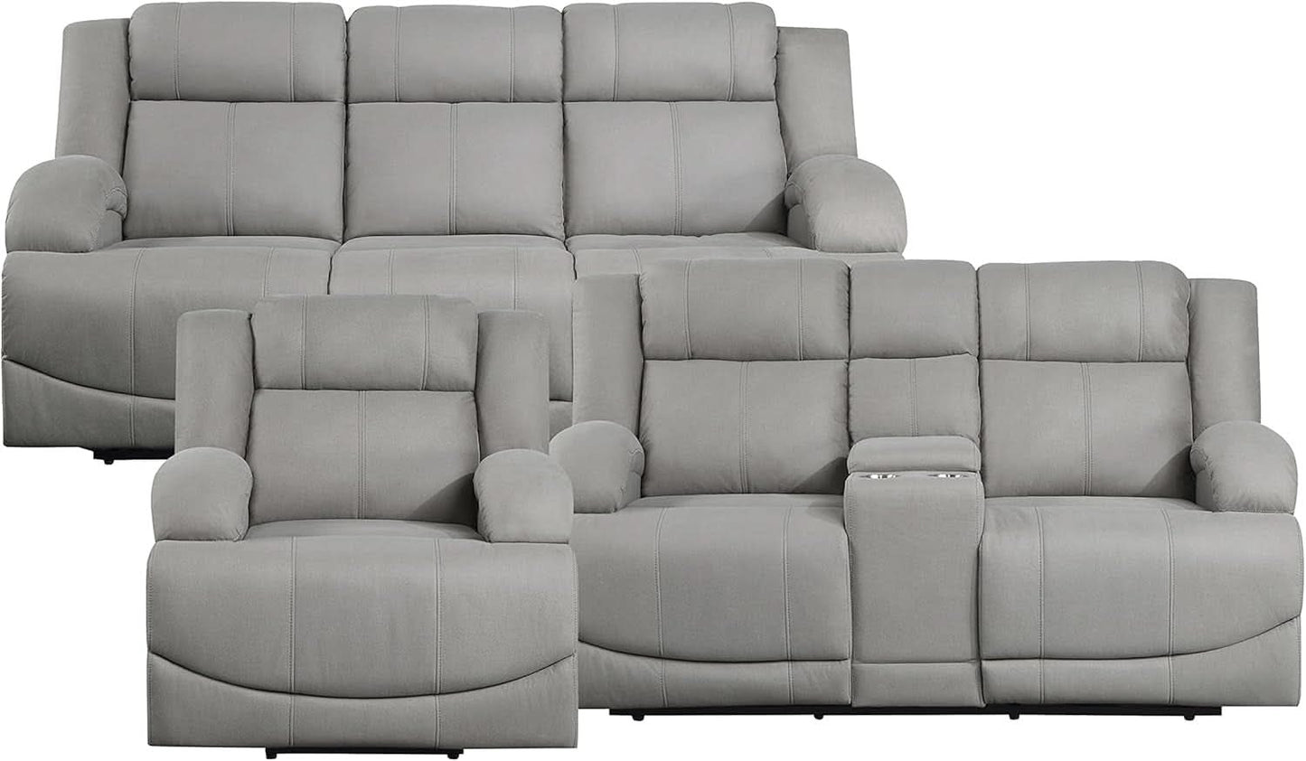 Landwood 3 Piece Power Reclining Living Room Set Gray