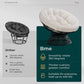 40 Inch Ergonomic Papasan Chair Cushioned Comfortably