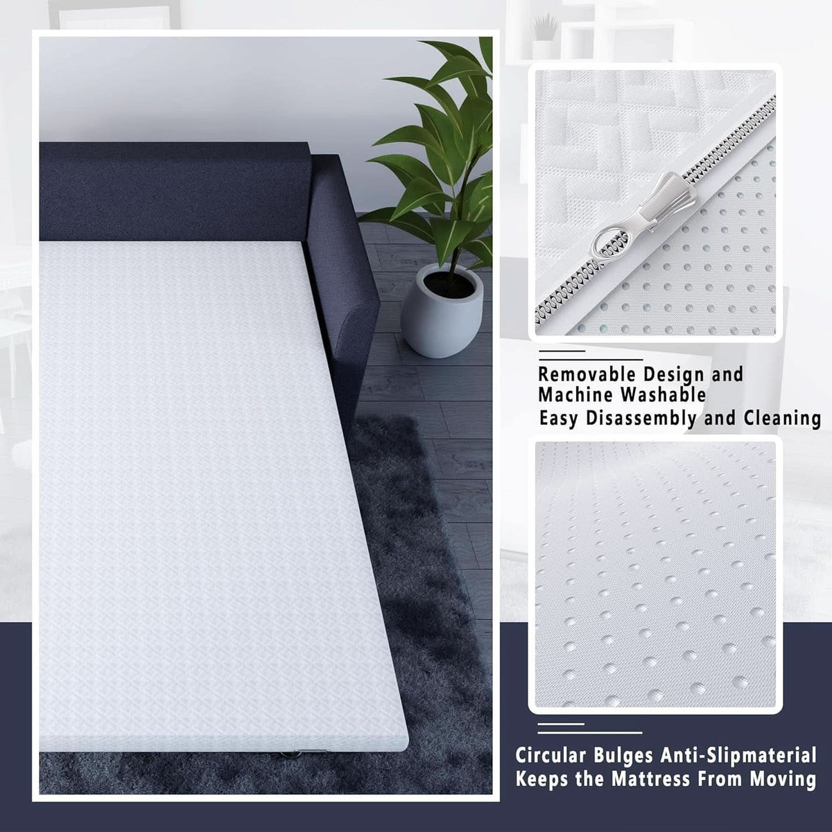 5Inch Memory Foam Queen Sleeper Mattress CertipurUS
