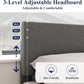 Queen Bed Frame With Adjustable Headboard Upholstered