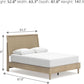 Queen Panel Platform Bed Engineered Hard wood Frame