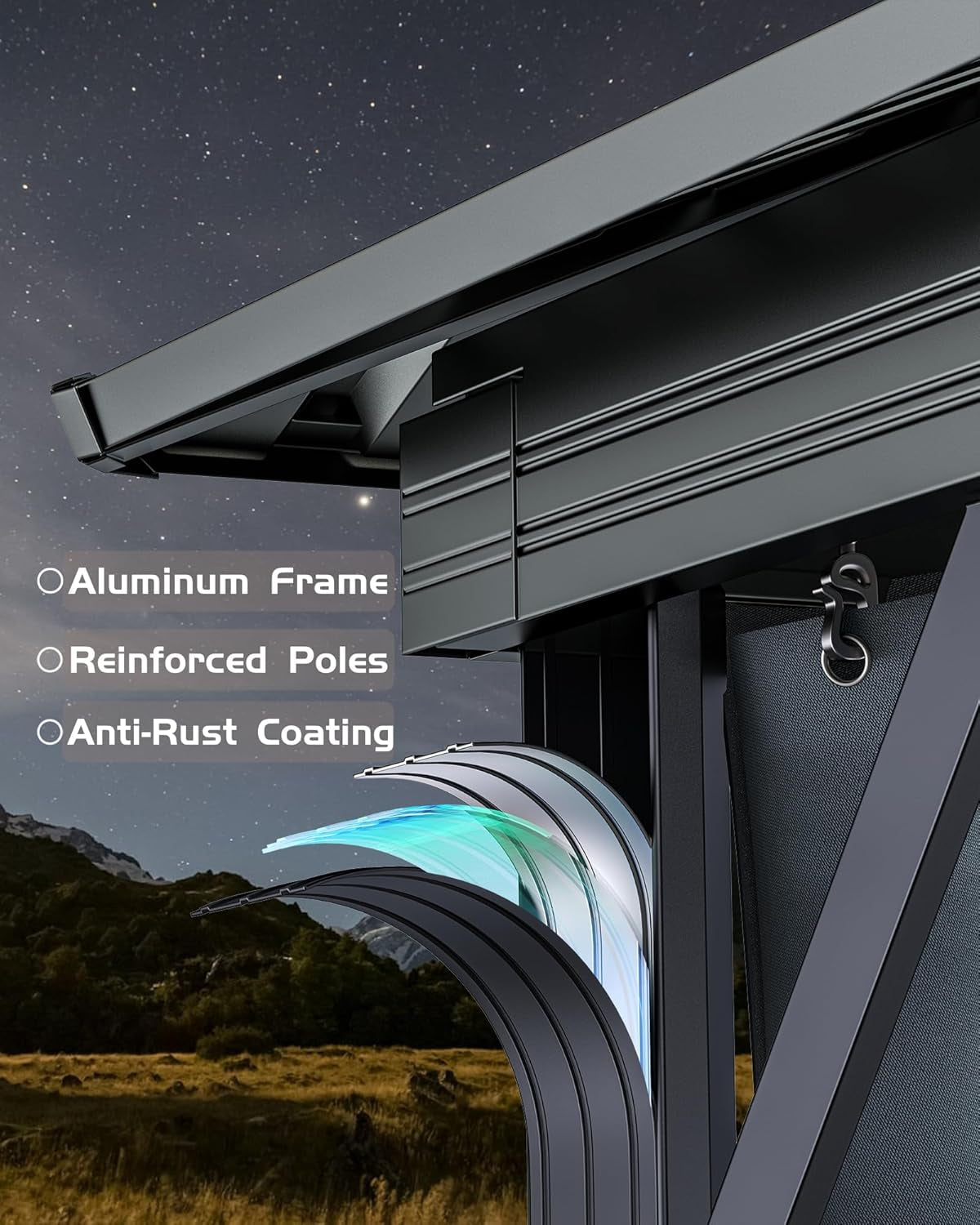 Twelve By Twenty Hardtop Gazebo Weatherproof Roofing