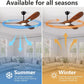 60 Inch Wooden Ceiling Fan Dimmable Lighting